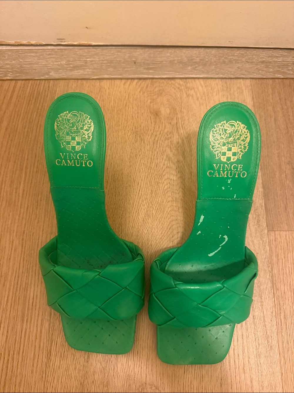 Vince Camuto Emerald Woven Slide Mules - Picture 2 of 3